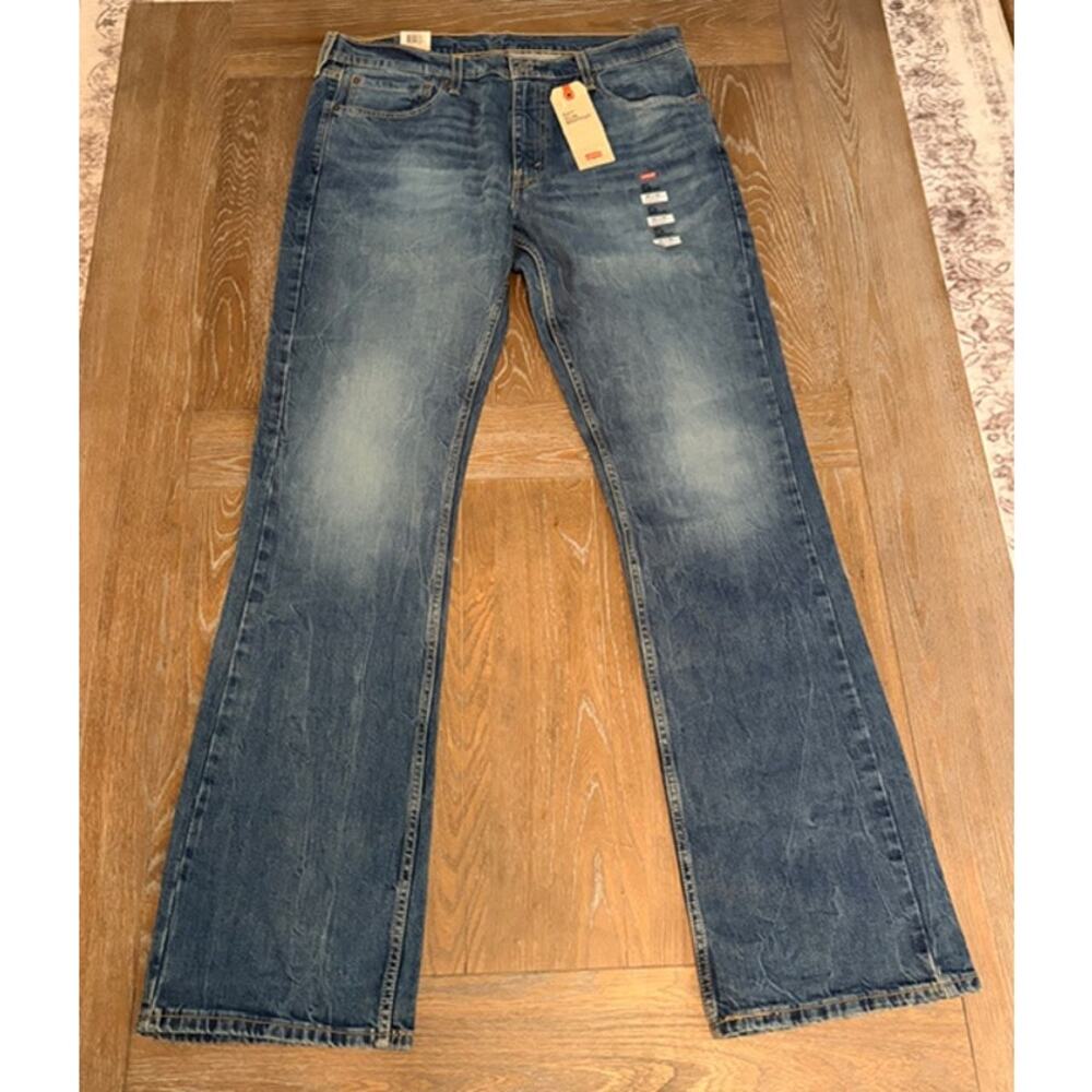 NEW! LEVI'S 527 Slim Bootcut 36x36 Mens Blue Denim Jeans NWT Big & Tall Long